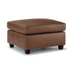 Icon Leather Ottoman - Saddle