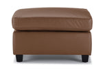 Icon Leather Ottoman - Saddle