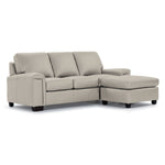 Icon Leather Sofa Chaise - Silver Grey