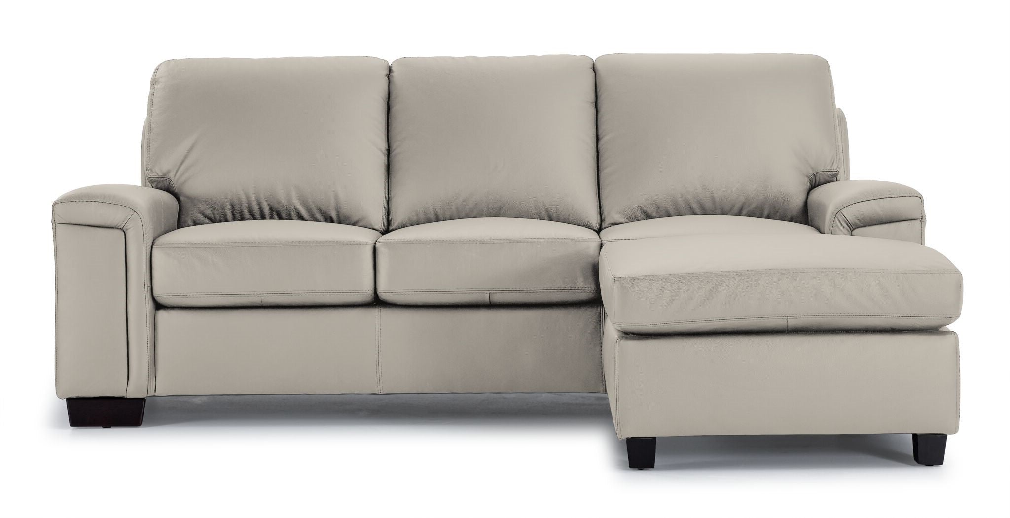 Icon Leather Sofa Chaise - Silver Grey