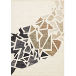 In Harmony 7'10" x 10'2" Shattered Glass Design Area Rug - Cream, Blue, Red