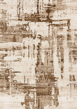 In Harmony 5'3" x 7'7" Organic Distressed Design Area Rug - Cream, Brown