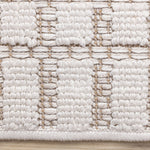 Woven Balance 5'3" x 7'7" Intricate Grid Design Area Rug - White, Taupe