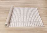 Woven Balance 5'3" x 7'7" Intricate Grid Design Area Rug - White, Taupe
