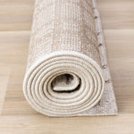 Woven Balance 6'7" x 9'6" Intricate Grid Design Area Rug - White, Taupe