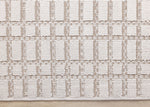 Woven Balance 5'3" x 7'7" Intricate Grid Design Area Rug - White, Taupe