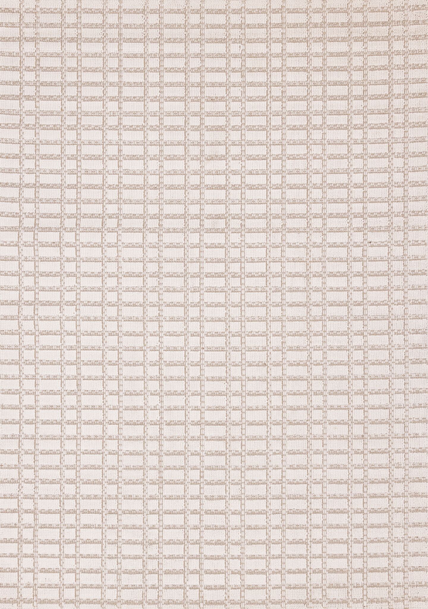 Woven Balance 5'3" x 7'7" Intricate Grid Design Area Rug - White, Taupe