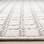 Woven Balance 7'10" x 10'6" Intricate Grid Design Area Rug - White, Taupe
