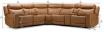 Jackson Leather 6-Piece Power Reclining Sectional with Heat and Massage - Butternut