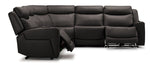 Jackson Leather 5-Piece Power Reclining Sectional with Heat and Massage - Charcoal