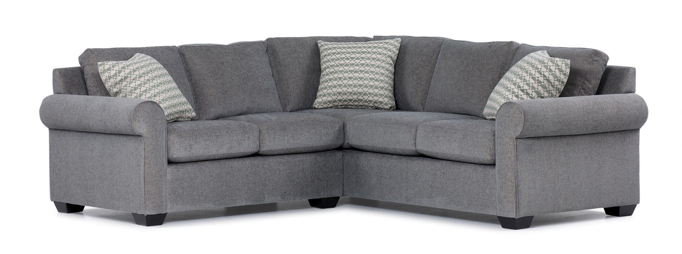 Jayden 2-Piece Sectional with Left-Facing Loveseat - Dark Grey