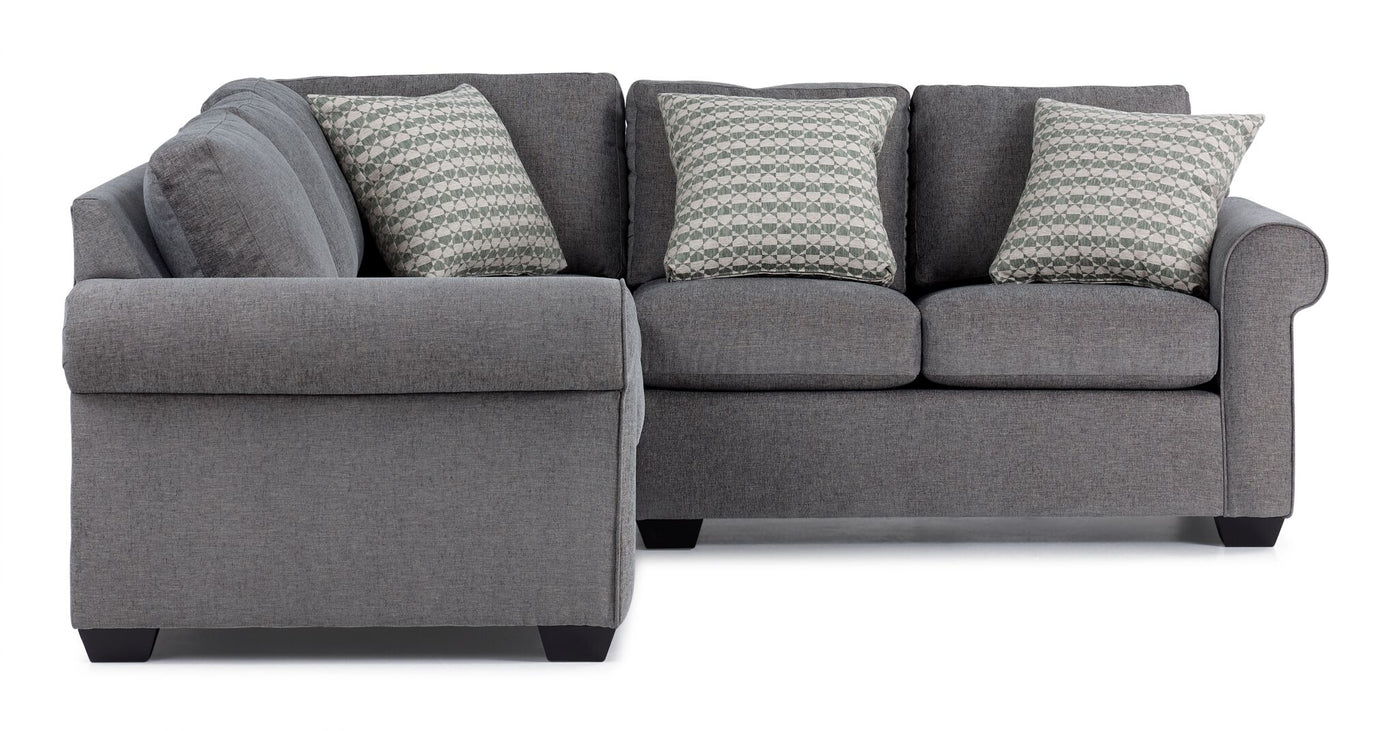 Jayden 2-Piece Sectional with Right-Facing Loveseat - Dark Grey