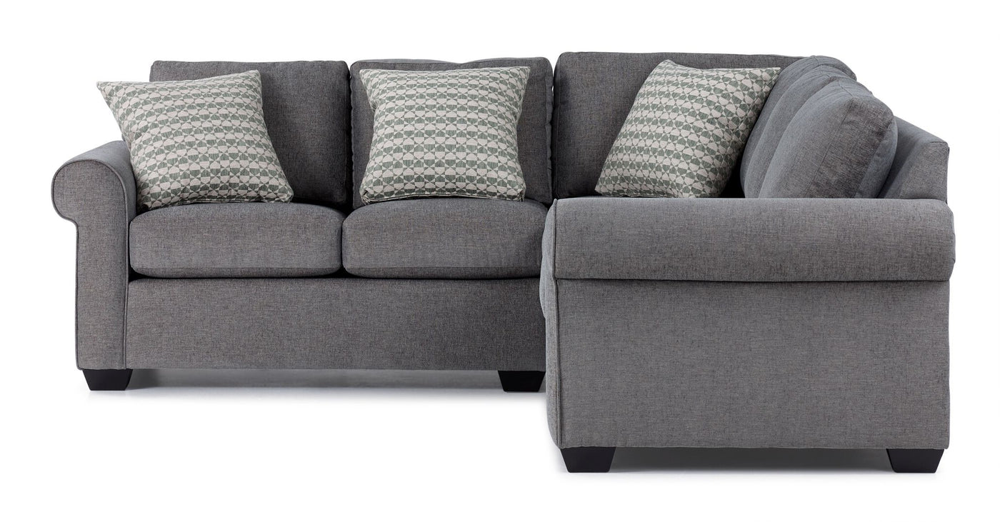 Jayden 2-Piece Sectional with Left-Facing Loveseat - Dark Grey