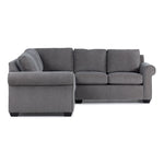 Jayden 2-Piece Sectional with Right-Facing Loveseat - Dark Grey