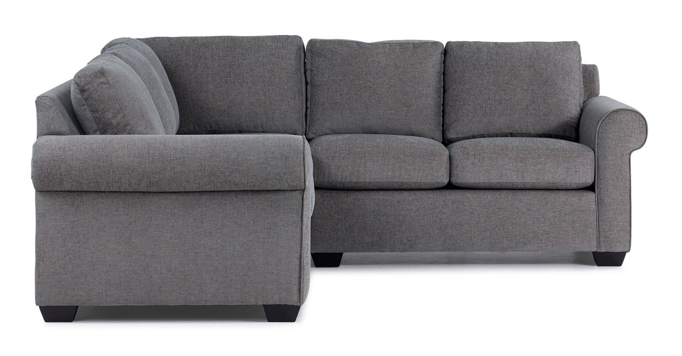 Jayden 2-Piece Sectional with Right-Facing Loveseat - Dark Grey