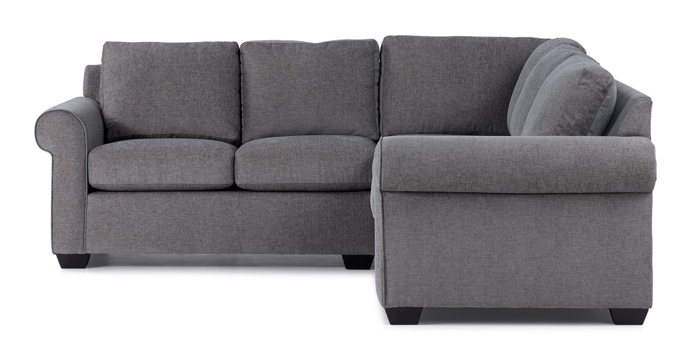 Jayden 2-Piece Sectional with Left-Facing Loveseat - Dark Grey