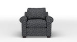 Jayden Accent Chair - Boxes Dark Blue