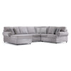 Jupiter Sectionnel 4 mcx avec fauteuil allongé à gauche - gris cendré
