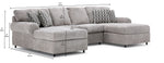 Jupiter 3-Piece Sectional - Ash Grey