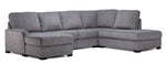 Kaylin 4-Piece Sectional with Left-Facing Chaise - Grey
