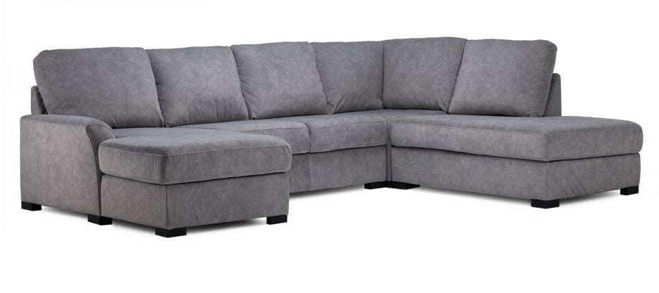 Kaylin 4-Piece Sectional with Left-Facing Chaise - Grey