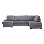 Kaylin 4-Piece Sectional with Left-Facing Chaise - Grey