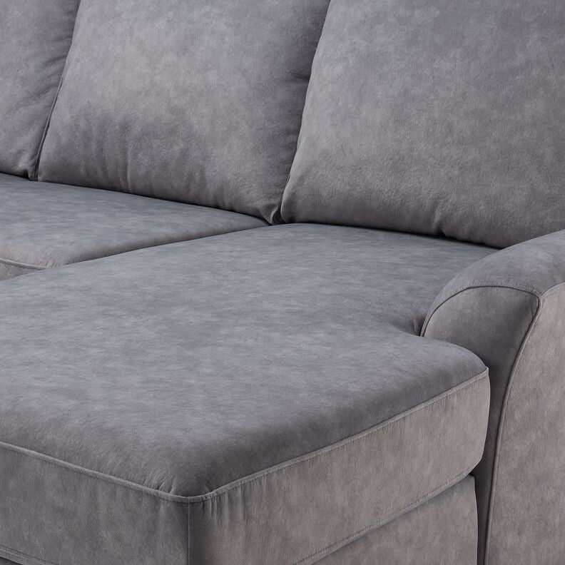Kaylin 4-Piece Sectional with Left-Facing Chaise - Grey