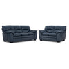 Kendrick Ens. Sofa et causeuse en cuir - bleu