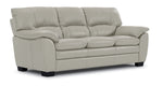 Kendrick Leather Sofa and Chair Set - Silver Grey