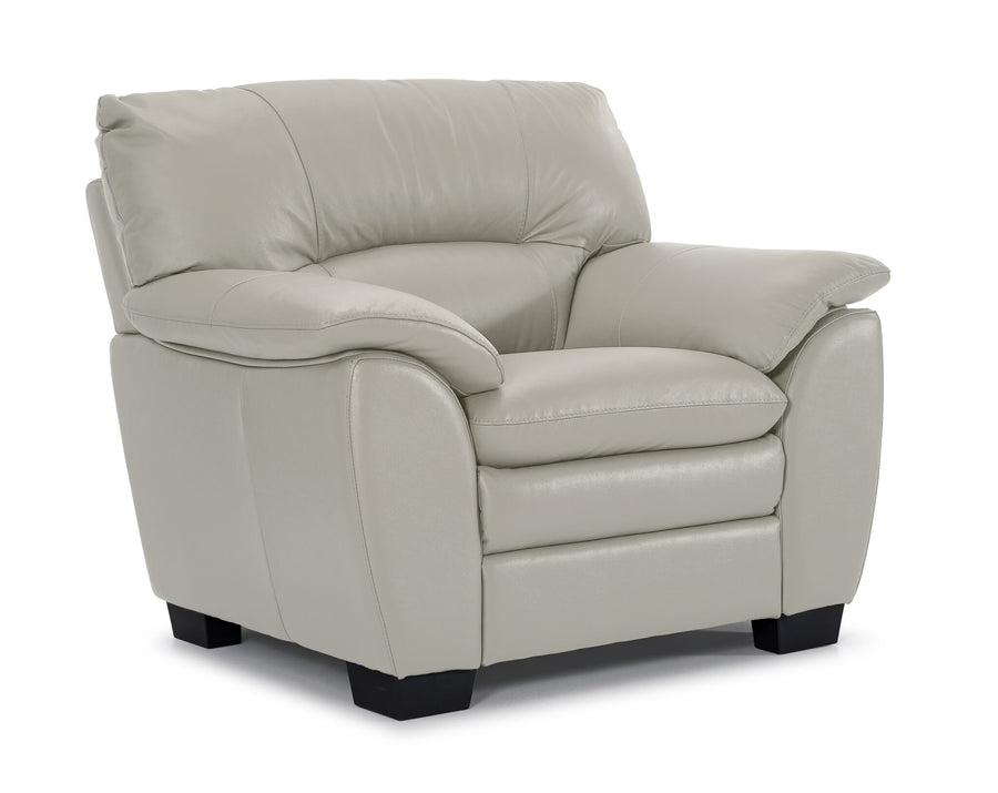 Kendrick Leather Chair - Silver Grey