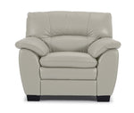 Kendrick Leather Chair - Silver Grey
