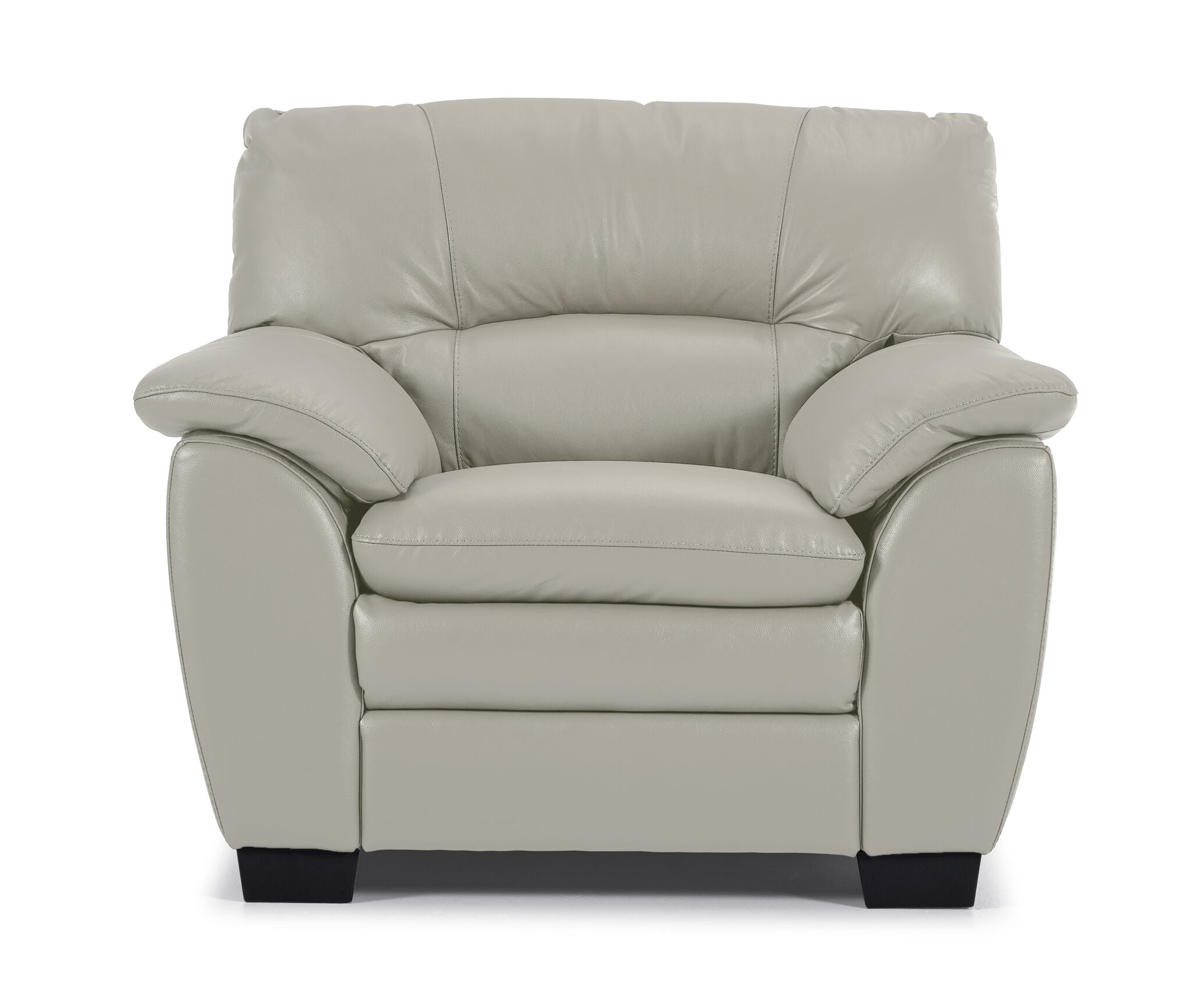 Kendrick Leather Chair - Silver Grey