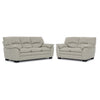 Kendrick Ens. Sofa et causeuse en cuir - gris argent