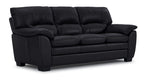 Kendrick Leather Sofa, Loveseat and Chair Set - Black