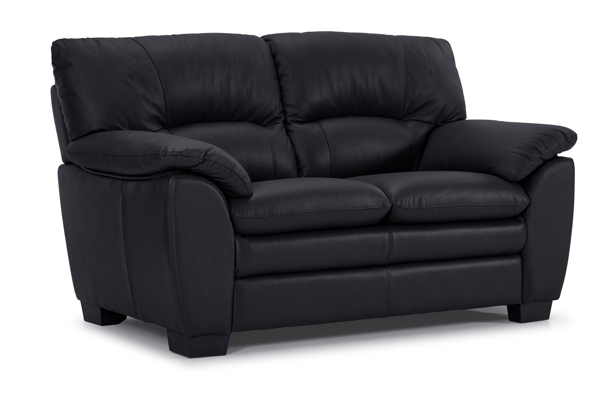 Kendrick Leather Sofa, Loveseat and Chair Set - Black
