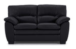 Kendrick Leather Loveseat - Black