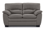 Kendrick Leather Loveseat - Grey