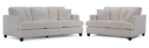 Kimberly Ens. Sofa et causeuse - blanc chaud