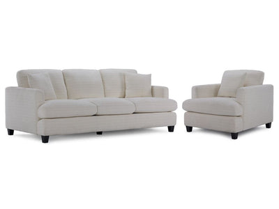 Kimberly Ens. Sofa et fauteuil - blanc chaud