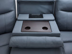 Kingsley Leather 6-Piece Power Reclining Sectional with Left-Facing Chaise - Blue