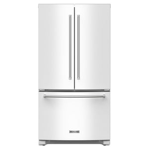 KitchenAid Réfrigérateur 20,0 pi³ avec porte à 2 battants à profondeur comptoir blanc KRFC136RWH