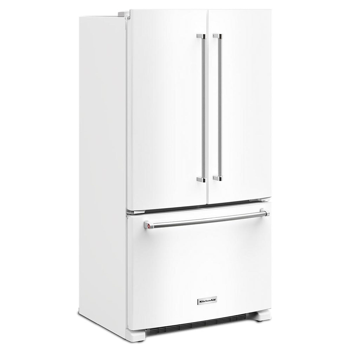 KitchenAid 35.75" 20 Cu. Ft. White Counter-Depth French Door Refrigerator - KRFC136RWH