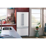 KitchenAid 35.75" 20 Cu. Ft. White Counter-Depth French Door Refrigerator - KRFC136RWH