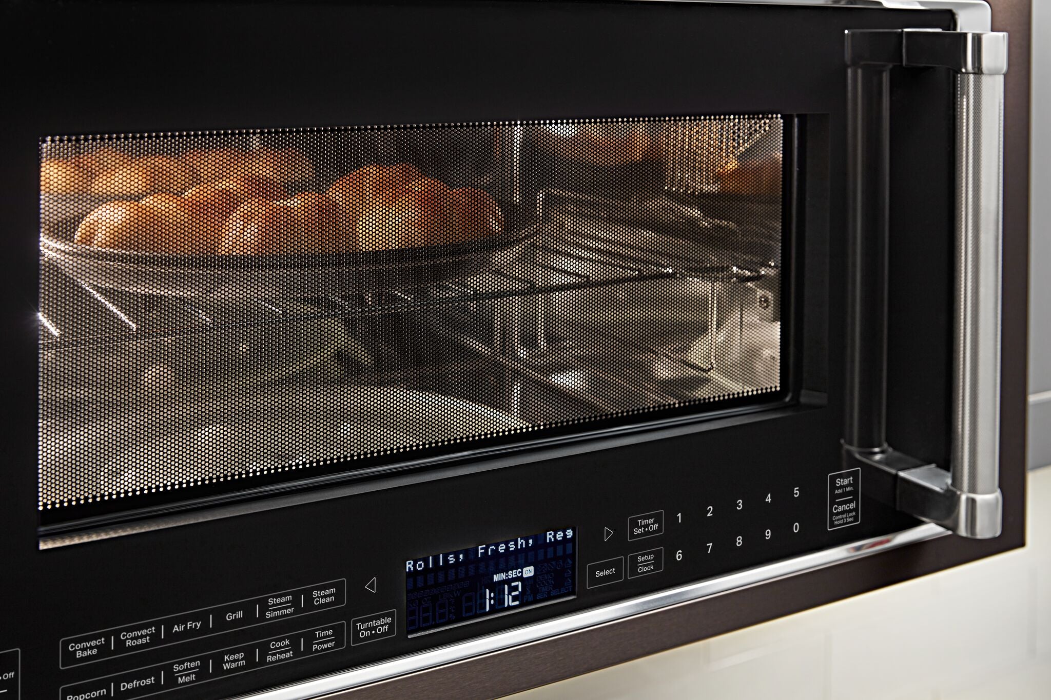 KitchenAid Black Stainless Steel with PrintShield™ Finish Over-the-Range Microwave (1.90 Cu Ft) - YKMHC319LBS