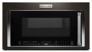 KitchenAid Four micro-ondes 1,9 pi cu avec hotte intégrée acier inoxydable noir avec fini PrintShieldMC YKMHC319LBS