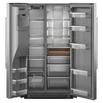 KitchenAid 36" 20.8 Cu. Ft. Printshield Stainless Steel Counter-Depth Side-by-Side Refrigerator - KRSC536RPS