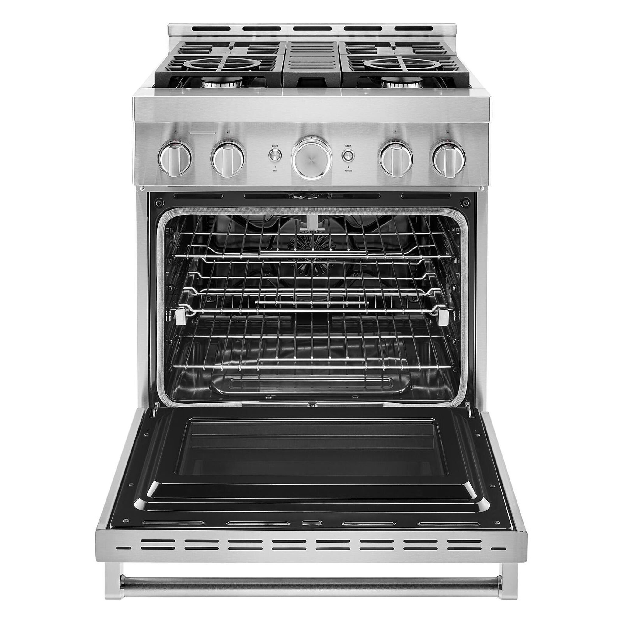 KitchenAid® Stainless Steel Smart Freestanding Gas Range (4.1 Cu. Ft.) - KFGC500JSS