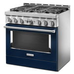 KitchenAid Ink Blue Smart Freestanding Gas Range (5.1 Cu. Ft.) - KFGC506JIB