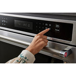 KitchenAid PrintShield™ Finish Black Stainless Steel 27" Combination Wall Oven (5.7 Cu.Ft.) - KOEC527PBS