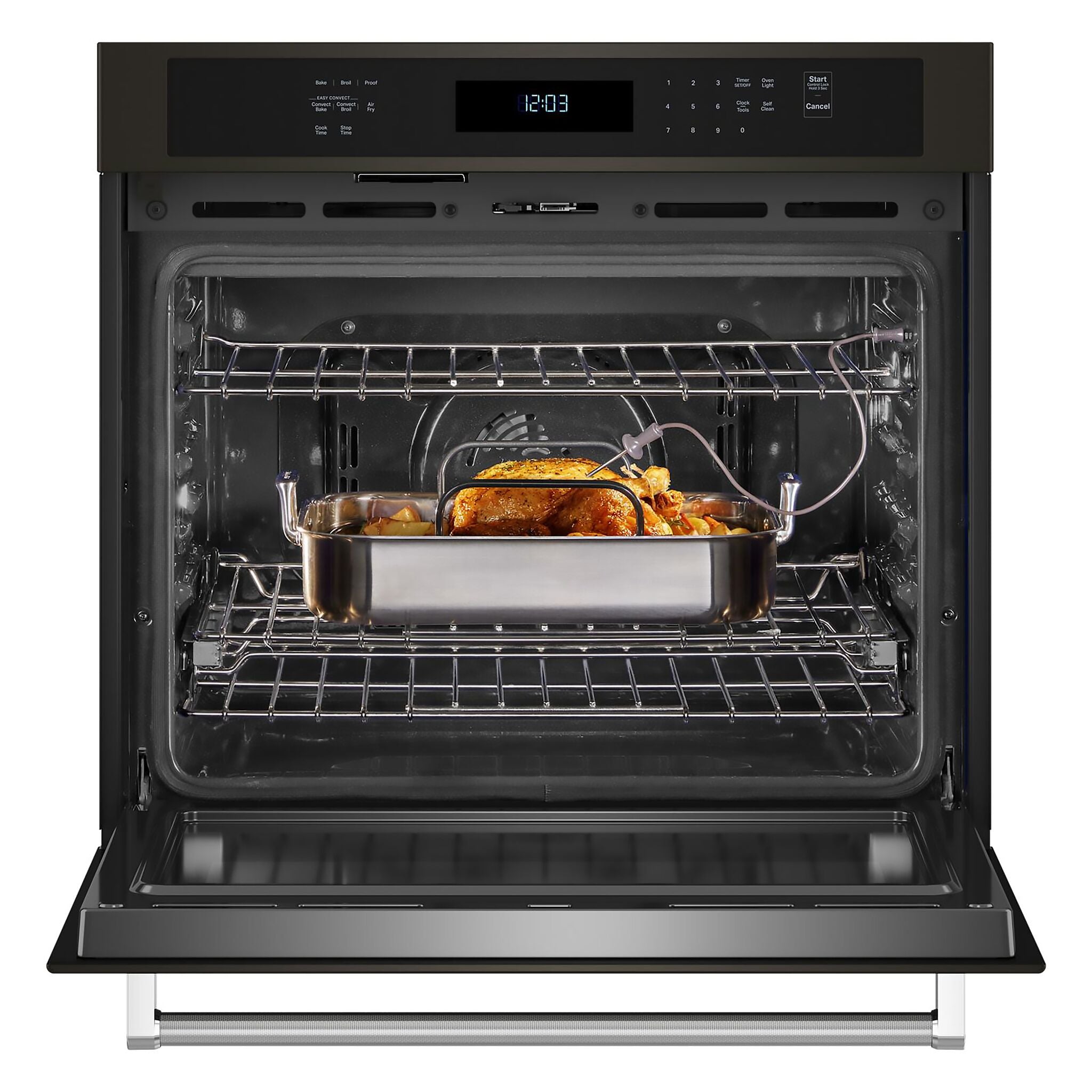 KitchenAid PrintShield™ Finish Black Stainless Steel 27" Wall Oven (4.3 Cu.ft.) - KOES527PBS